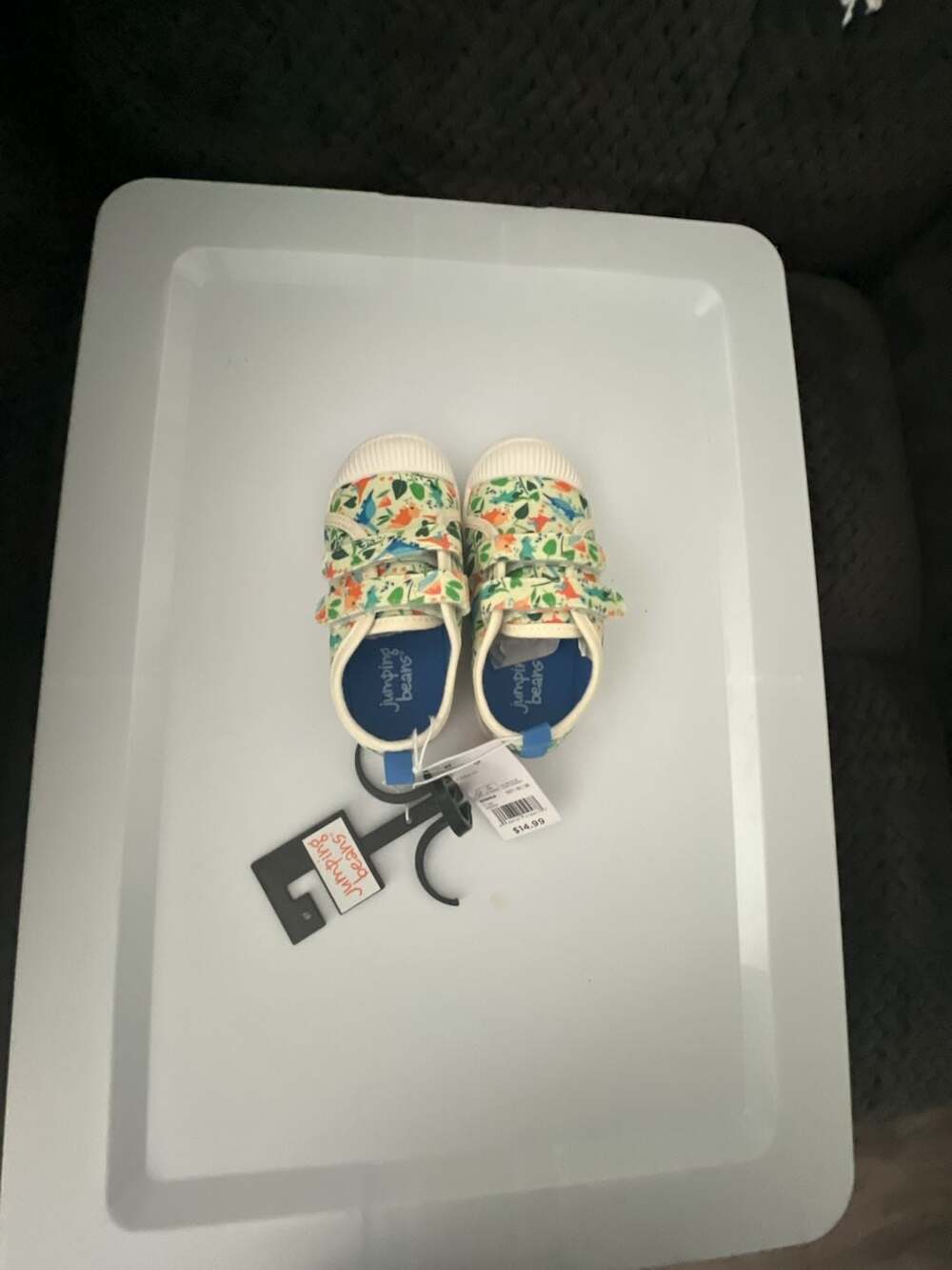 Jumping Beans Toddler Boys Dinosaur Print Bump Toe Sneakers